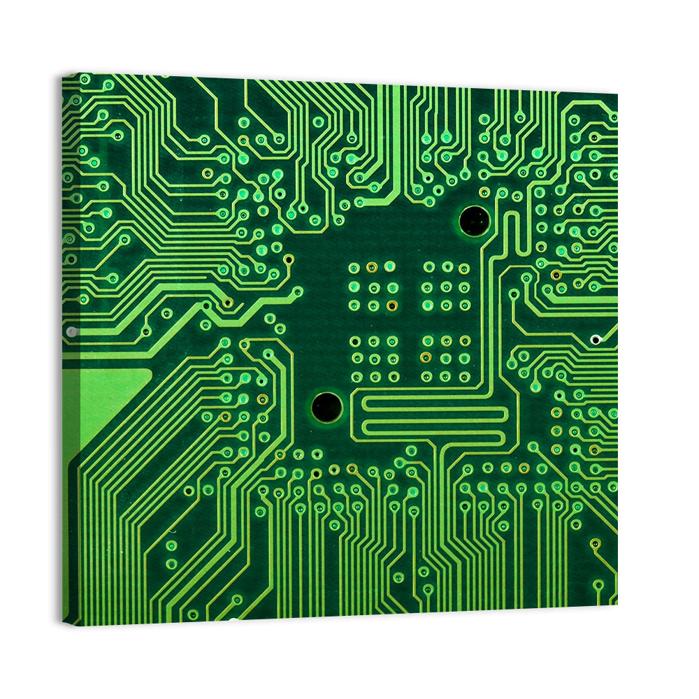 Microchip Connection Grid Wall Art