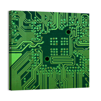 Microchip Connection Grid Wall Art