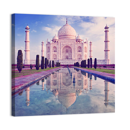Taj Mahal Sunrise Reflection Wall Art