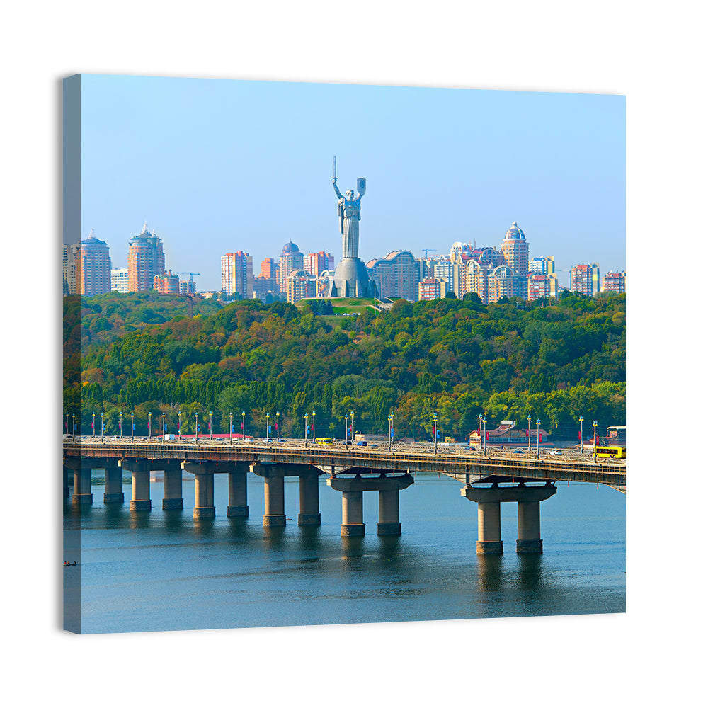 Paton Bridge with Motherland Monument Wall Art
