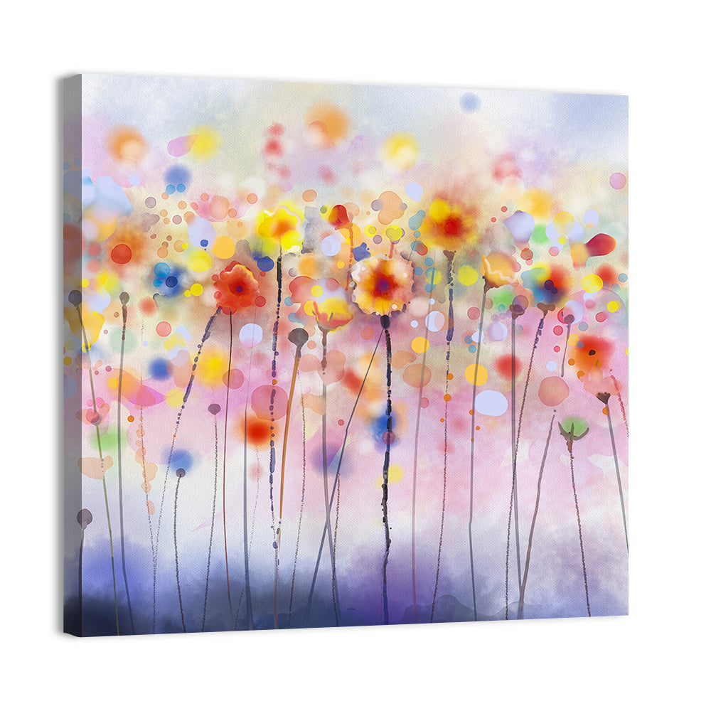 Whimsical Wildflower Watercolor Wall Art