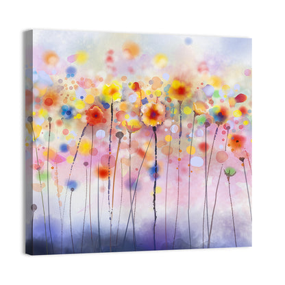 Whimsical Wildflower Watercolor Wall Art