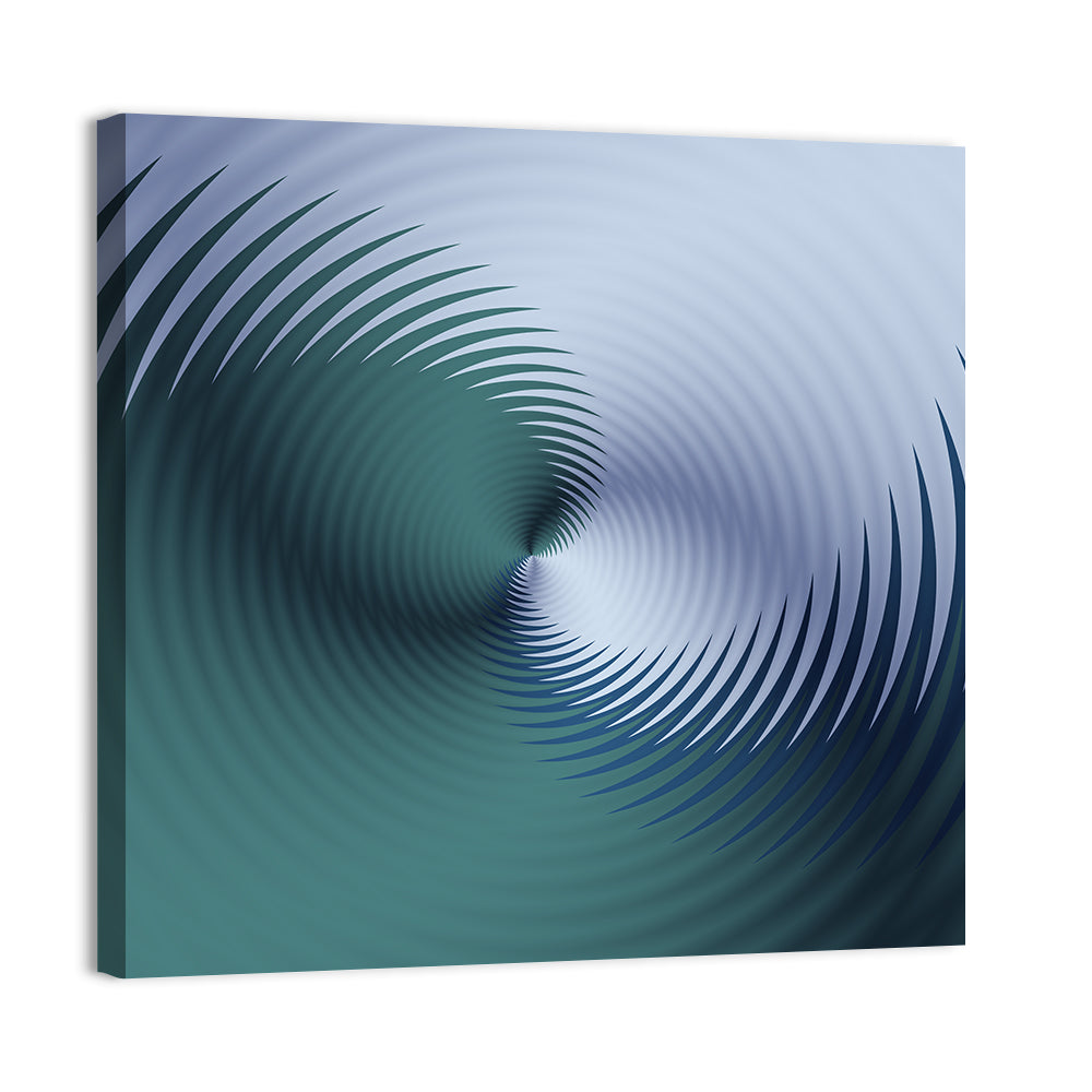 Hypnotic Floral Vortex Wall Art, canvas print, square