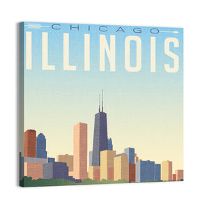 Vintage Travel Poster Of Chicago Illinois Wall Art