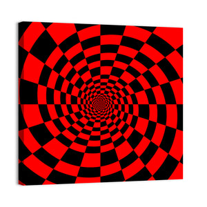 Red And Black Geometry Abstract Wall Art