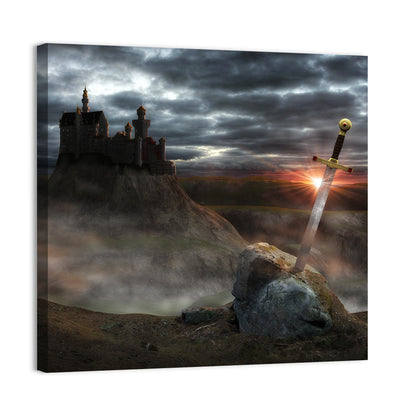 Camelot Castle with Excalibur Wall Art