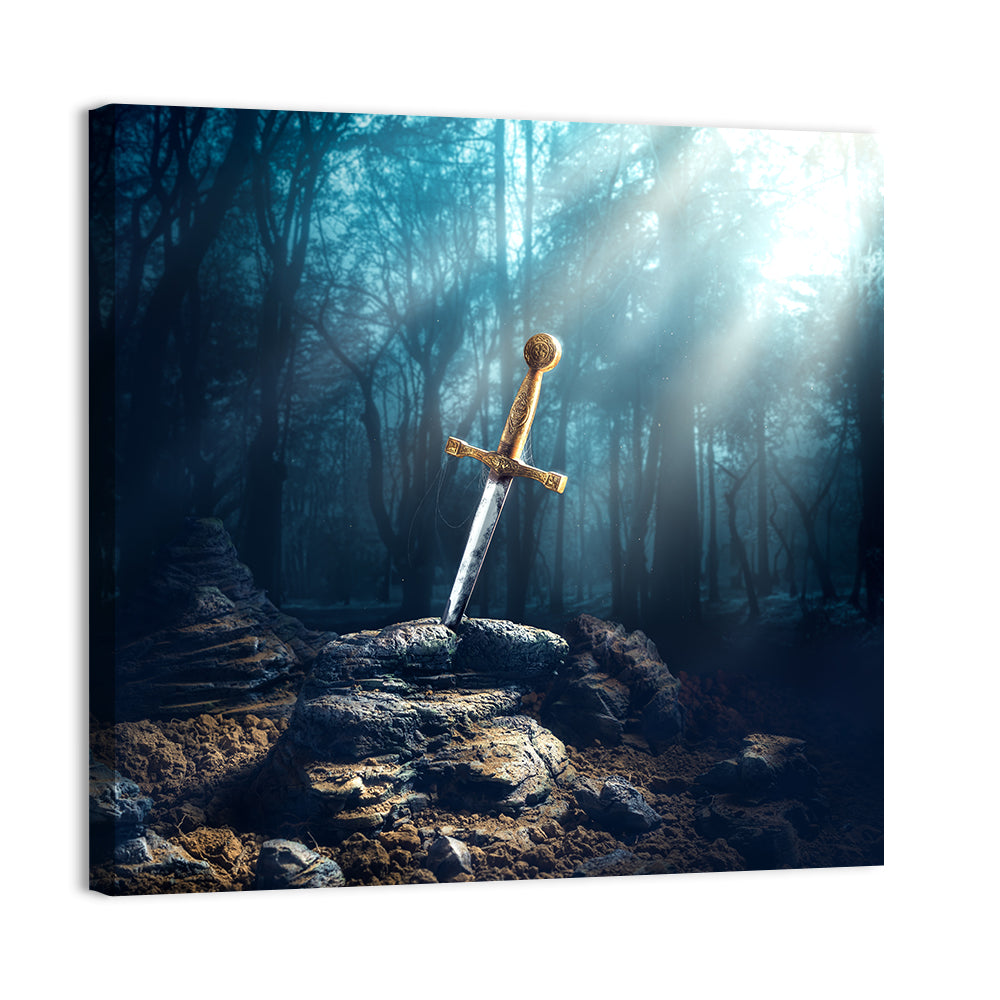 Enchanted Sword in the Stone Wall Art