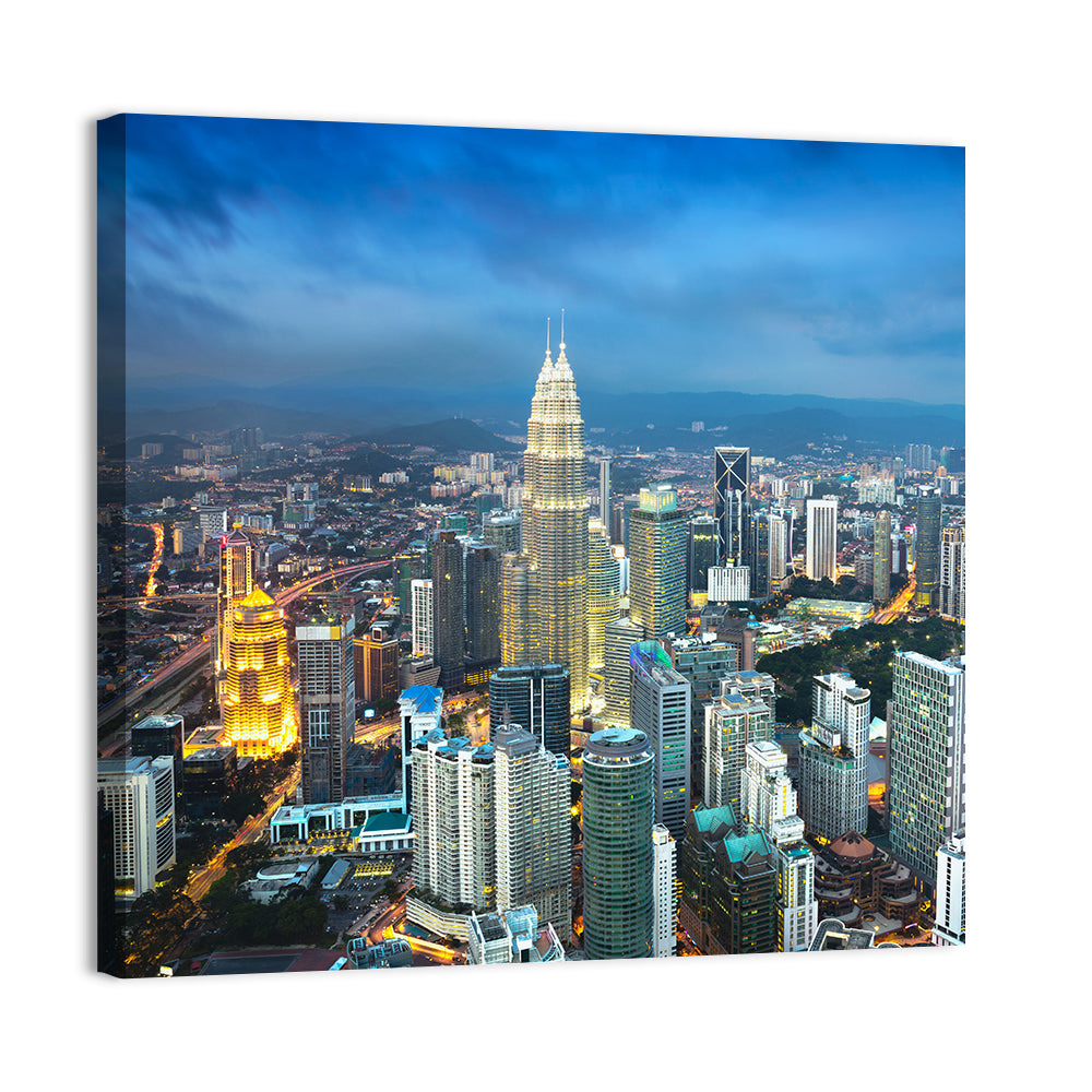 Kuala Lumpur Petronas Towers Skyline Wall Art