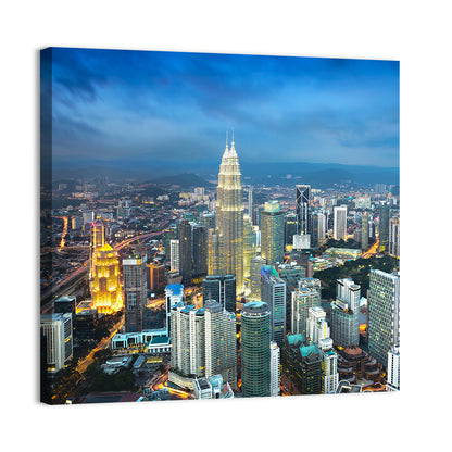 Kuala Lumpur Petronas Towers Skyline Wall Art