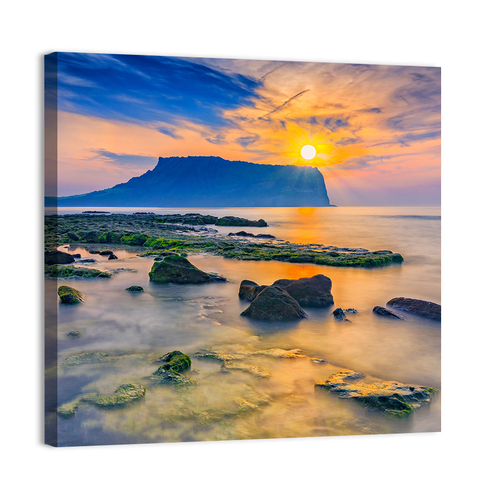 Sunrise Over Seongsan Ilchulbong Wall Art