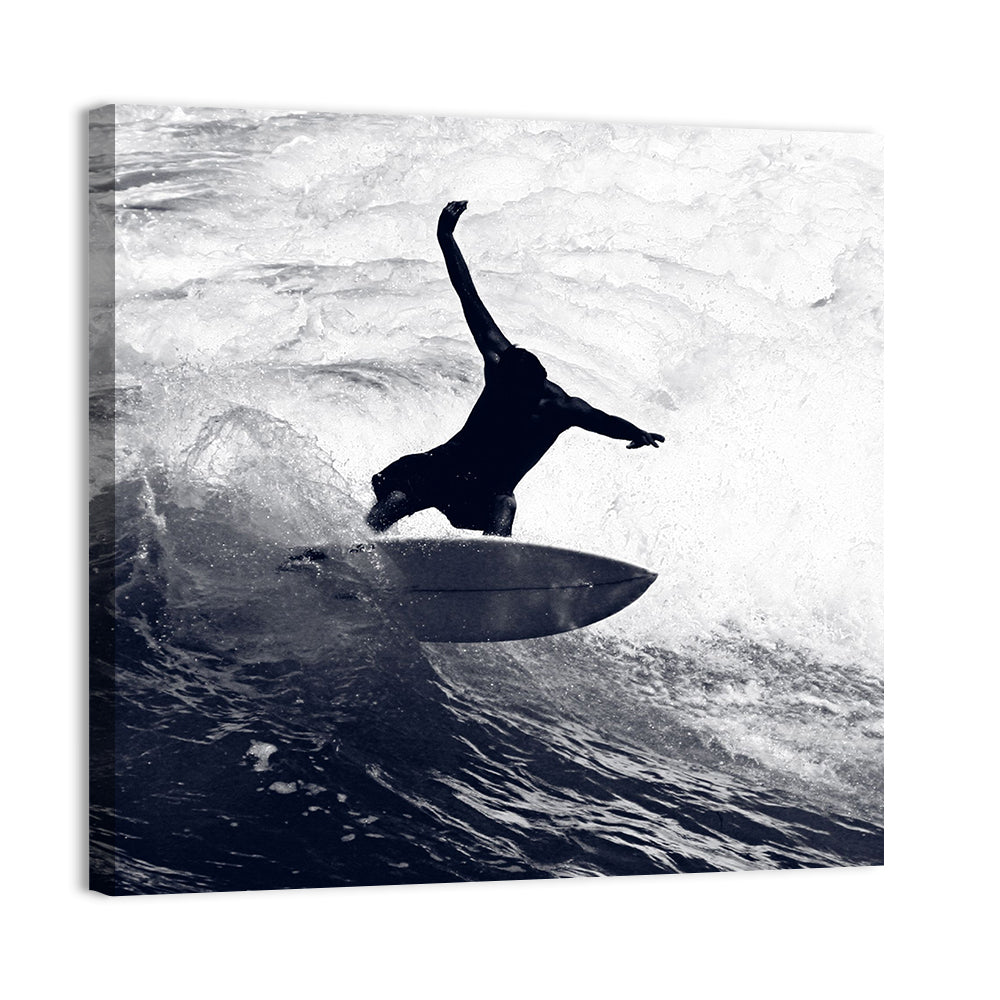 Dog Surfer Riding Waves Wall Art