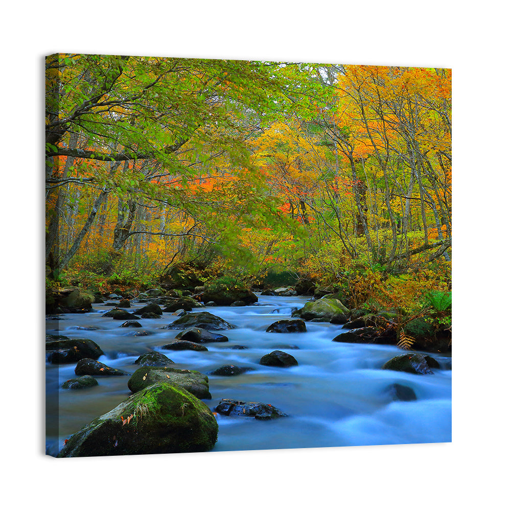 Oirase Gorge Autumn Stream Wall Art
