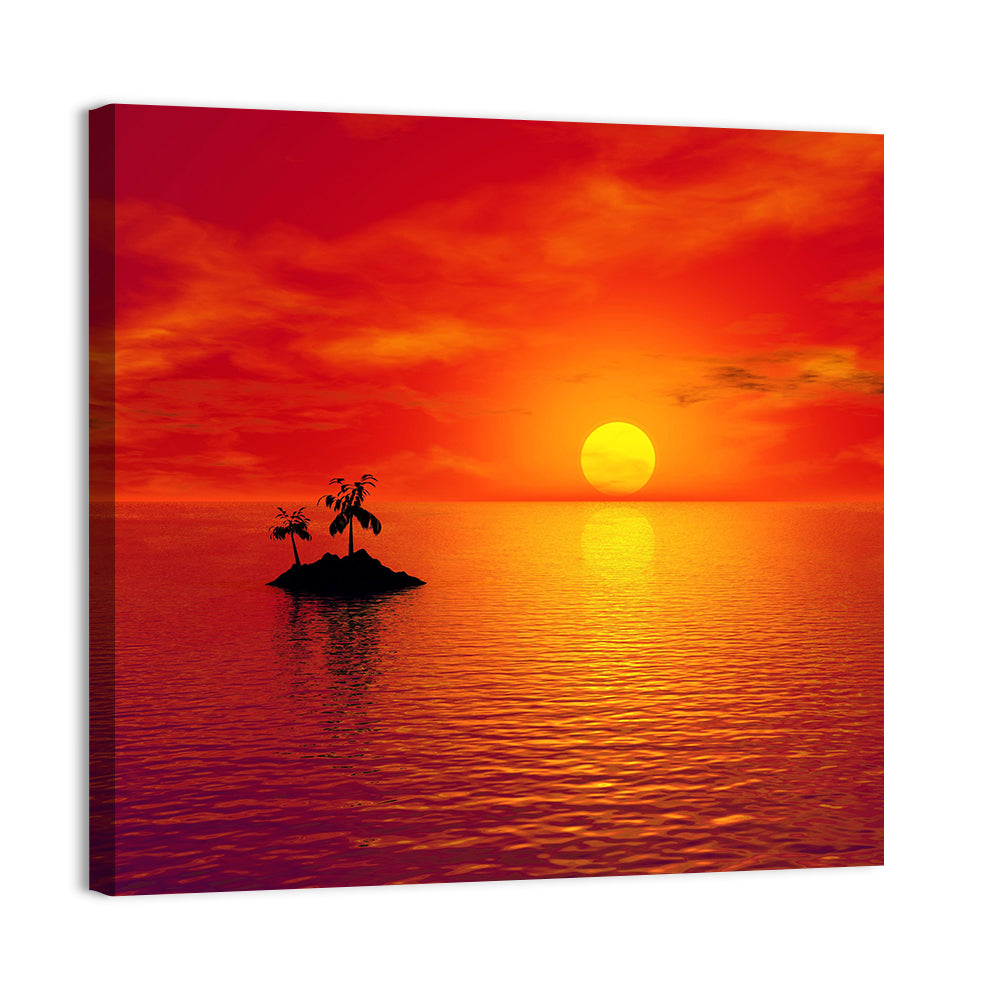 Coconut Island Sunset Wall Art
