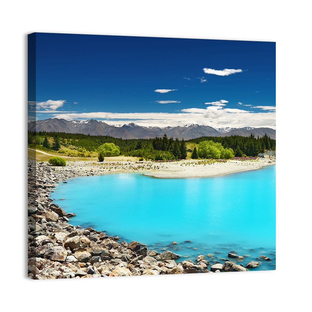 Pukaki lake In New Zealand Wall Art