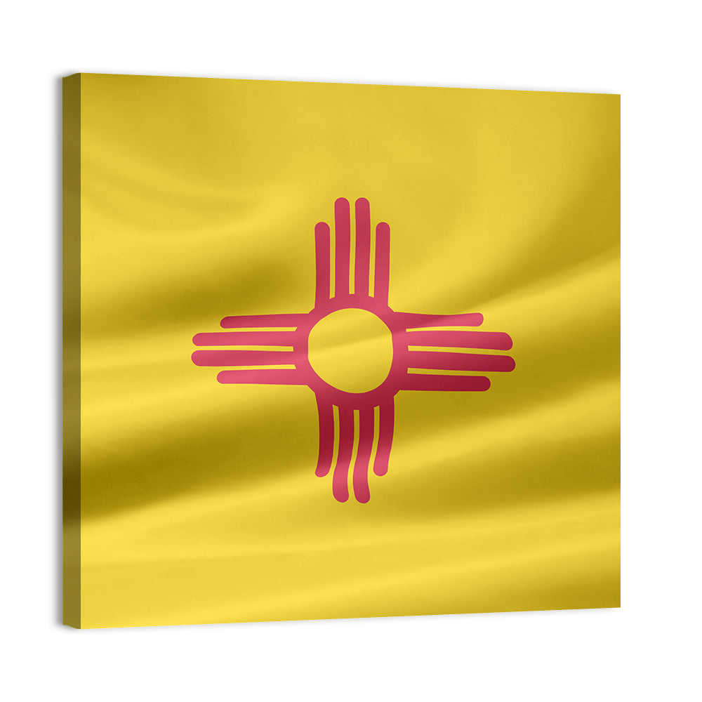 New Mexico Flag with Zia Symbol Wall Art