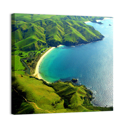 Taupo Bay Aerial View Wall Art