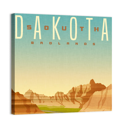 South Dakota Badlands Travel Sticker Wall Art