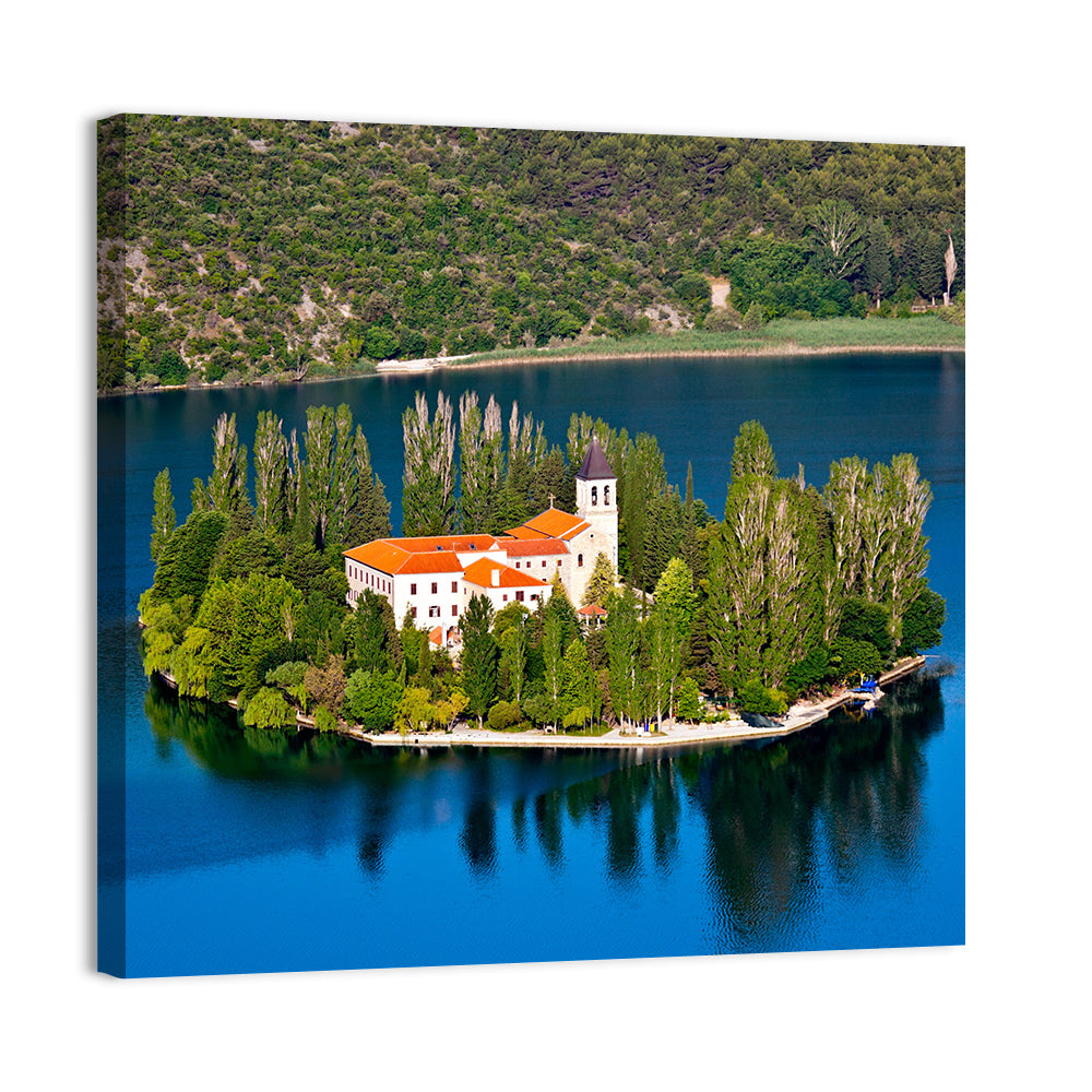 Visovac Monastery on Lake Krka Wall Art