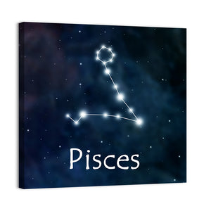 Pisces Horoscope Constellation Wall Art