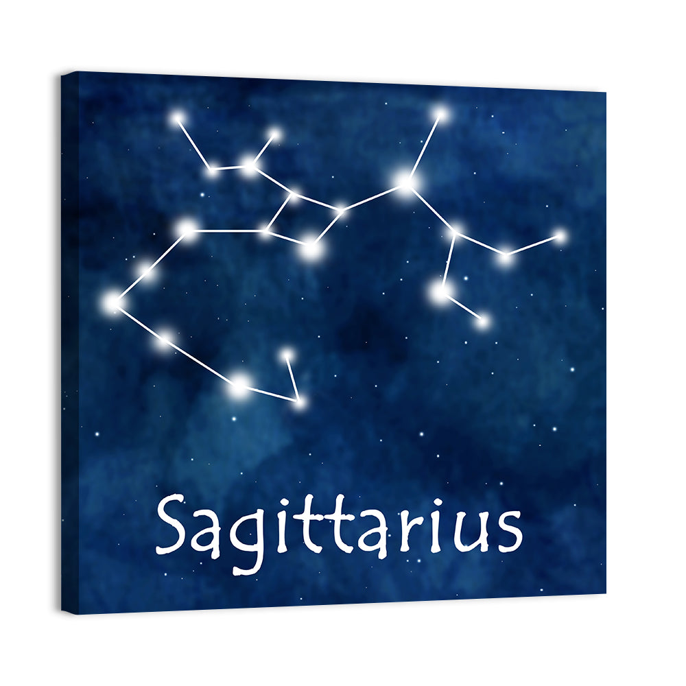 Sagittarius Horoscope Constellation Wall Art