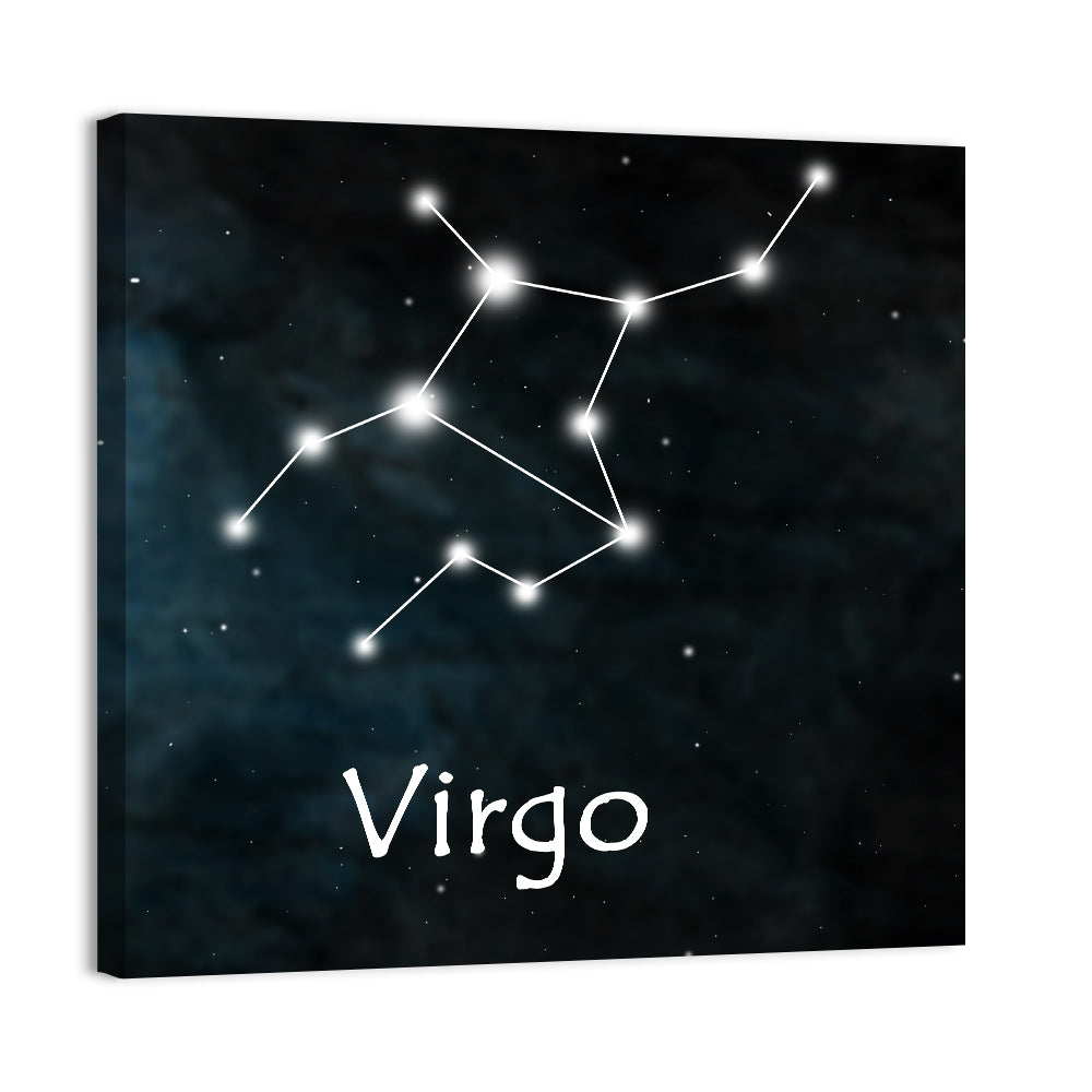 Virgo Constellation Diagram Wall Art