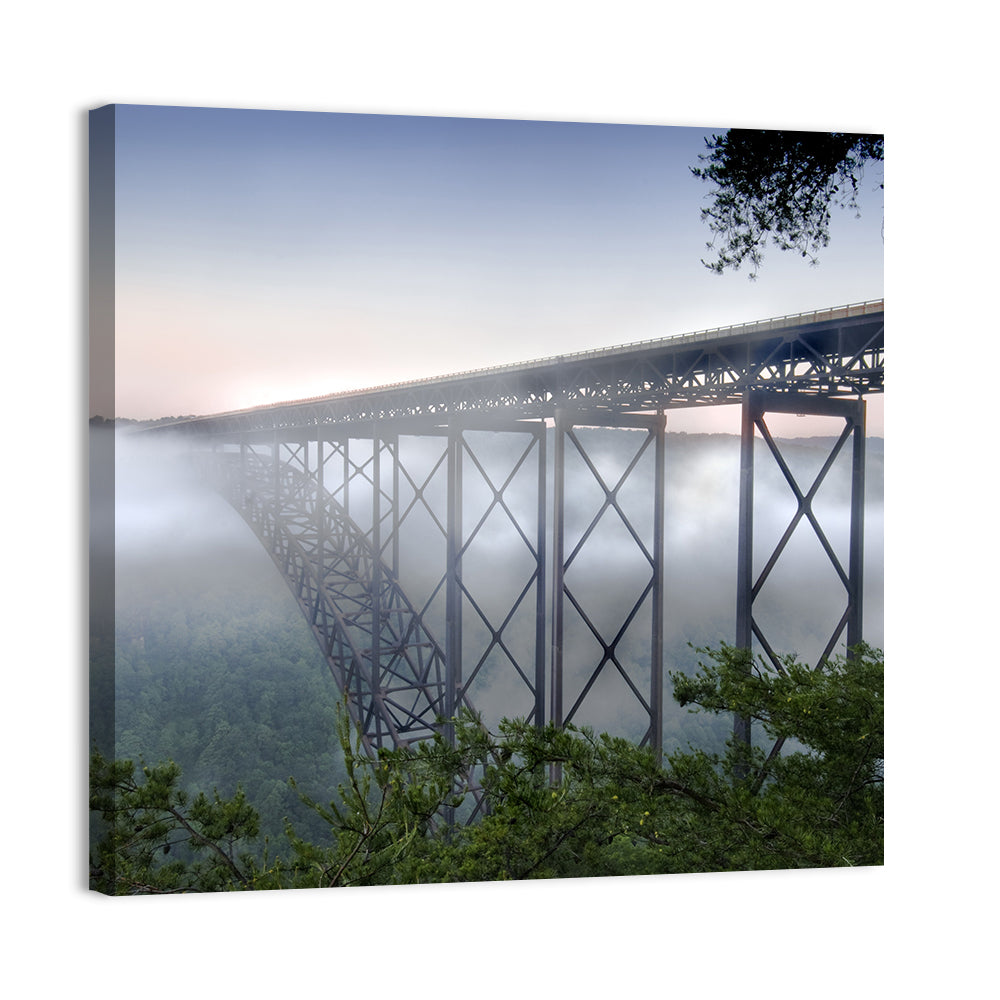New River Gorge Bridge at Dusk Wall Art