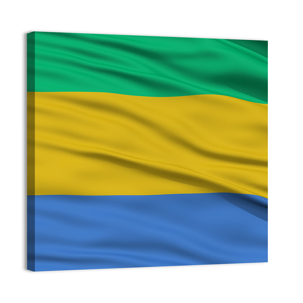Gabon National Flag Wall Art