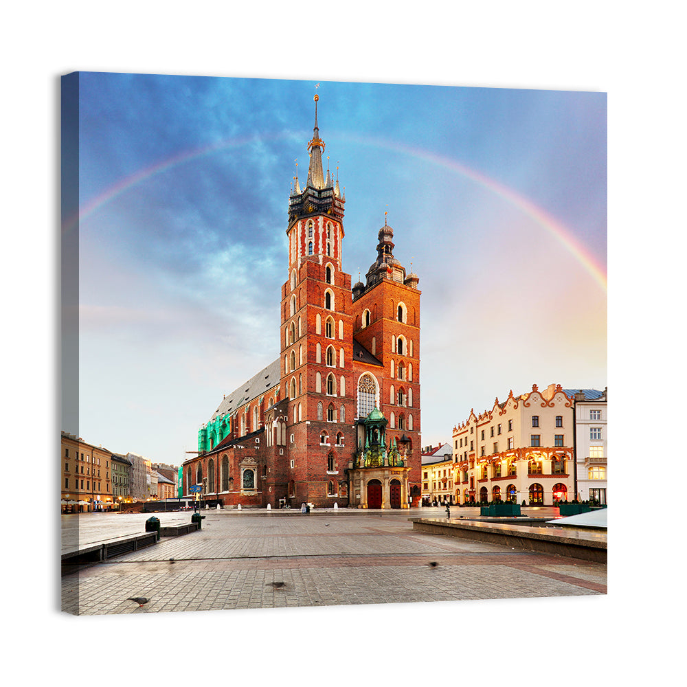 St. Mary's Basilica at Dusk, Krakow Wall Art