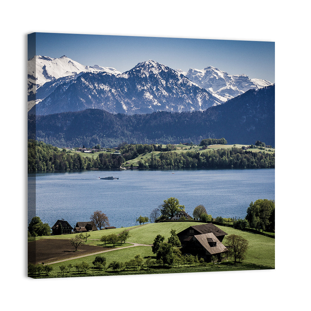 View From Merlischachen Over Lake Lucerne Wall Art