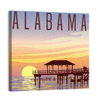 Alabama Pier Sunset Wall Art