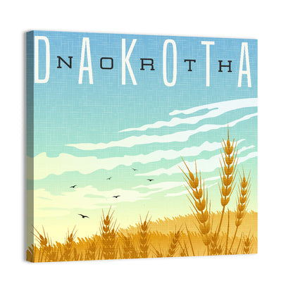 North Dakota Wheat Field Graphic Wall Art