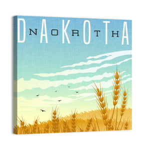 North Dakota Travel Poster Wall Art