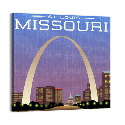 St. Louis Gateway Arch Illustration Wall Art