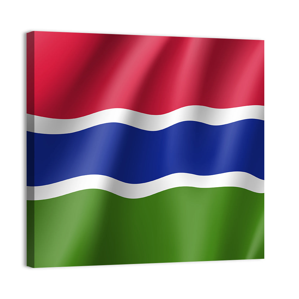 Gambia National Flag Wall Art