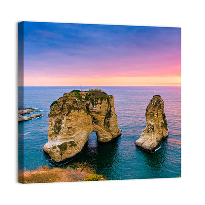 Raouché Rocks at Dusk, Beirut Wall Art