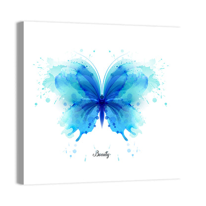 Translucent Blue Butterfly Wall Art