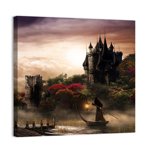 Castle Over Mystery Lake Wall Art