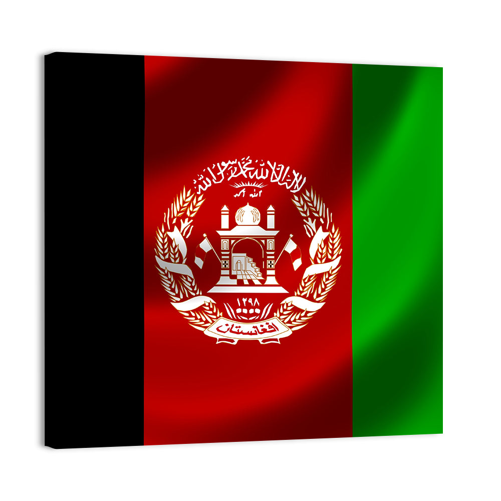 Waving Flag of Afghanistan Wall Art