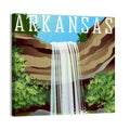 Arkansas Cliff Waterfall Illustration Wall Art