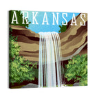 Arkansas Cliff Waterfall Illustration Wall Art