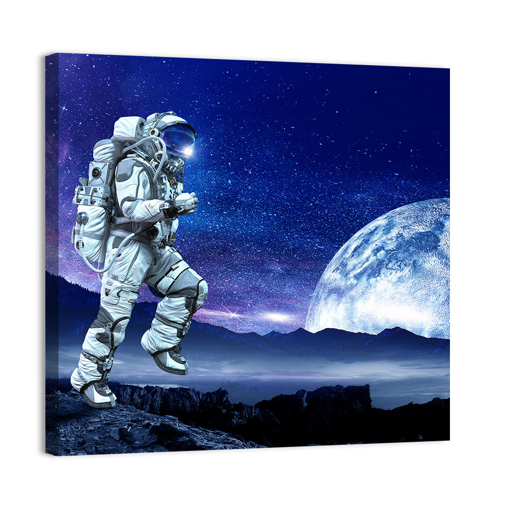 Running Astronaut Wall Art