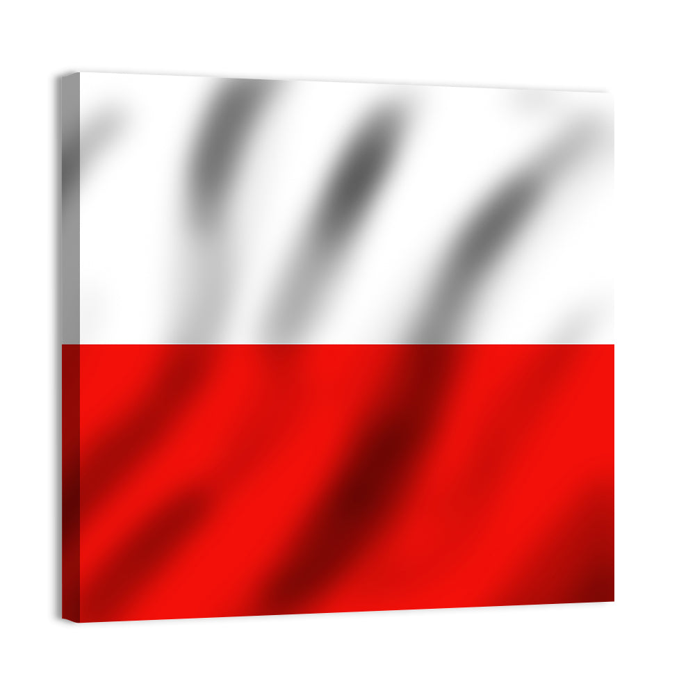 Waving Flag of Poland Wall Art