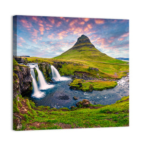 Kirkjufellsfoss Waterfall & Mountain Wall Art