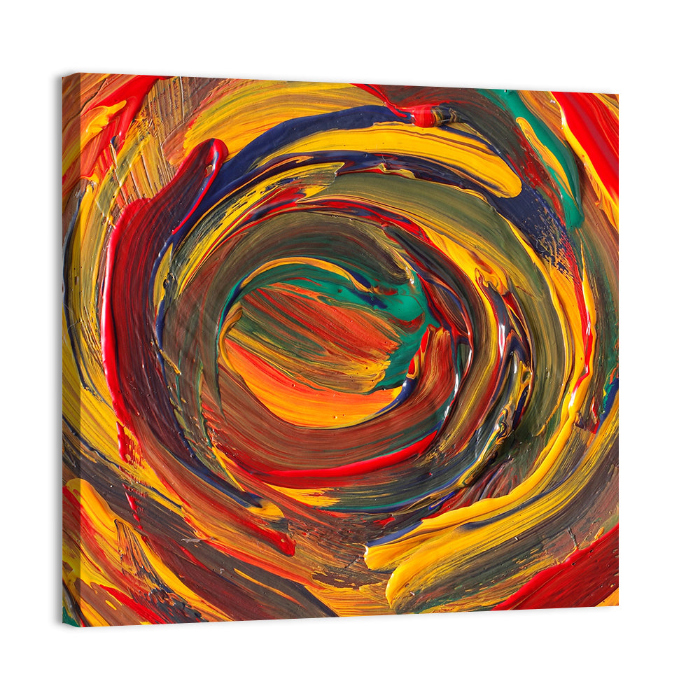 Vibrant Spiral Vortex Abstract Wall Art