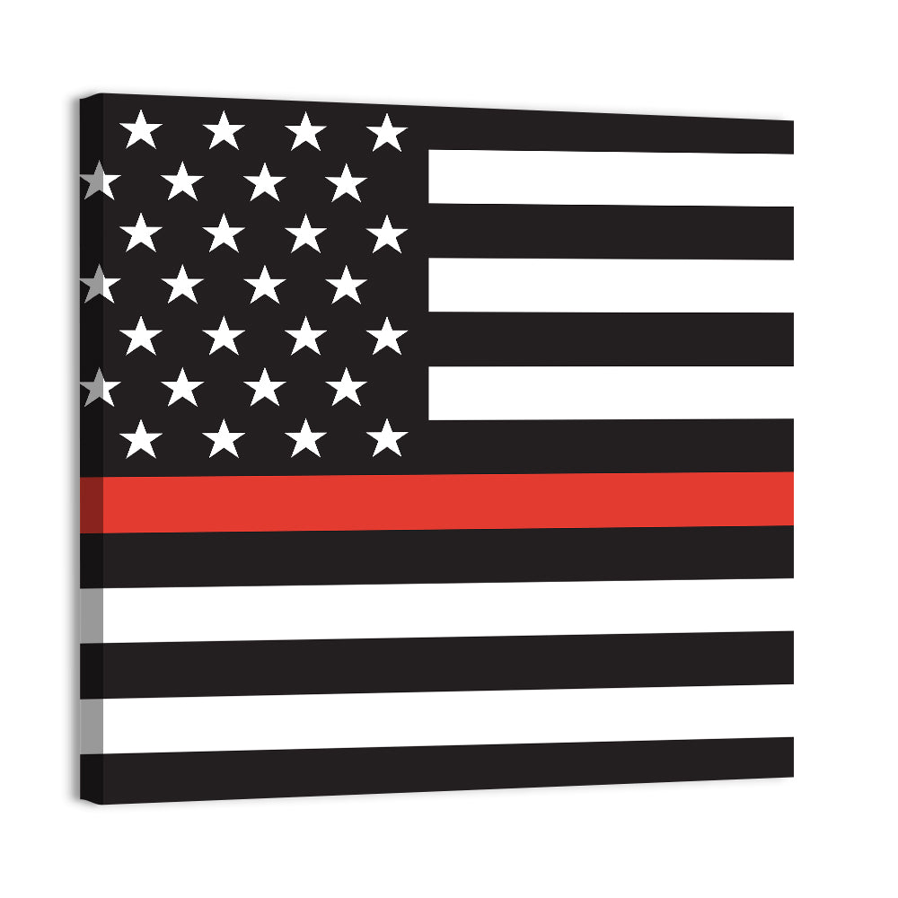 American Flag Minimalist Design Wall Art