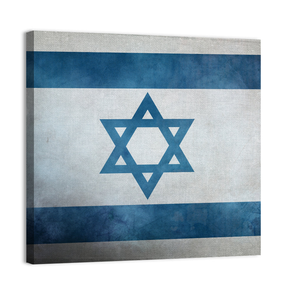 Israeli Flag with Star of David Wall Art