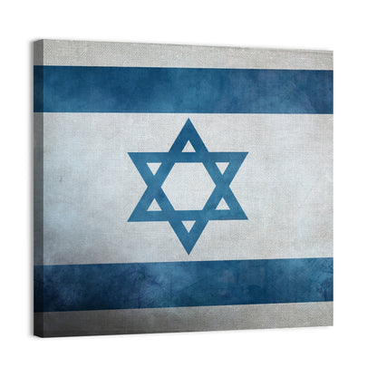 Israeli Flag with Star of David Wall Art