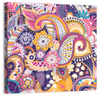 Indian Ornamental Paisley Pattern Wall Art