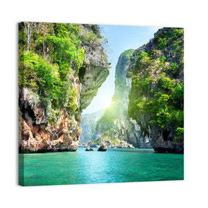 Rocks & Sea In Krabi Thailand Wall Art