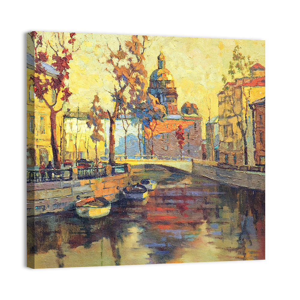 St Petersburg Golden Canal Wall Art